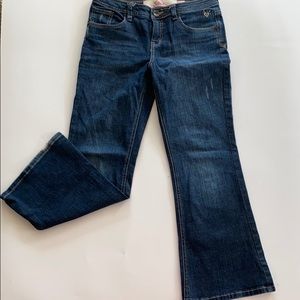 Justice distressed flared jeans size 10 1/2 EUC